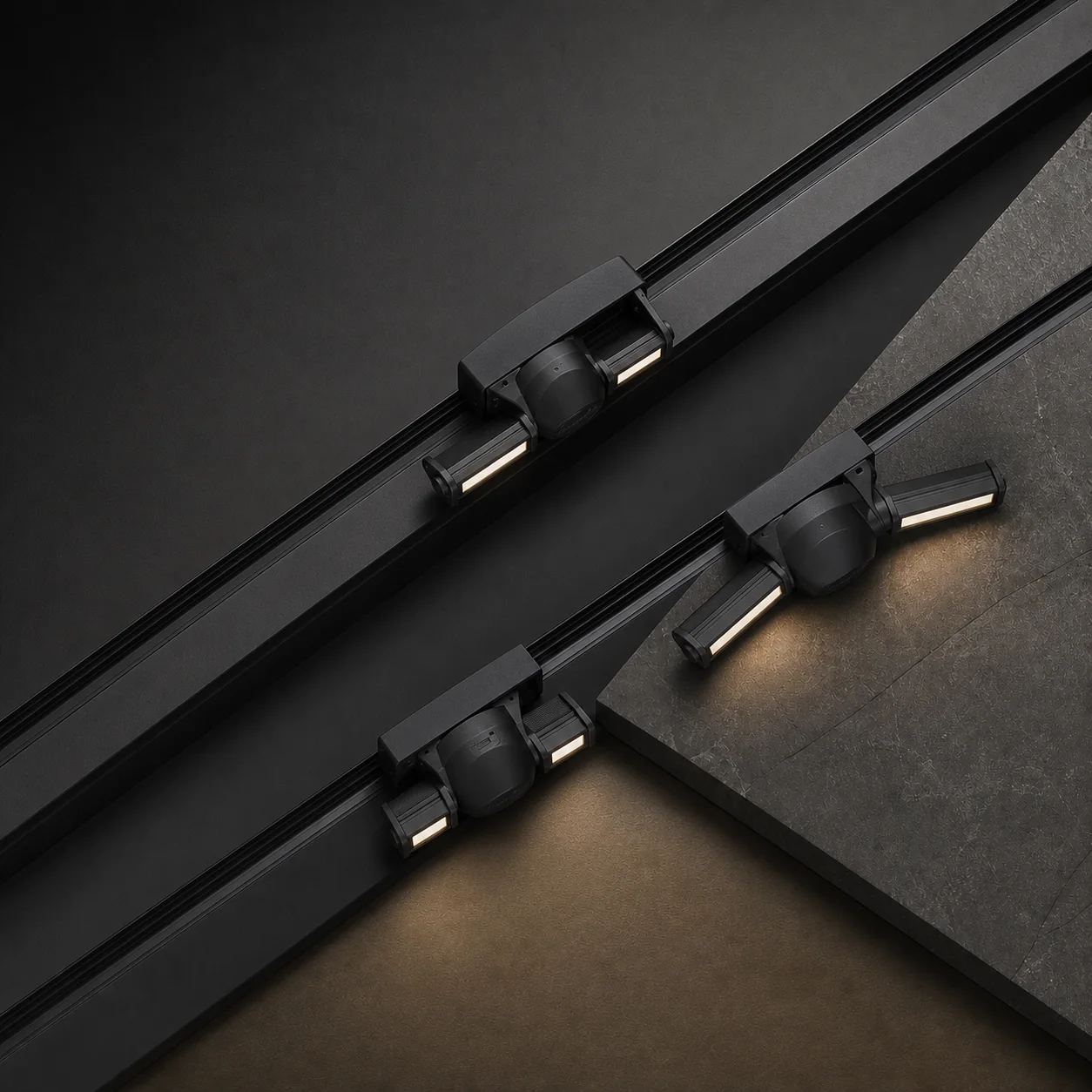 A coordinated family of adaptable architectural lighting modules