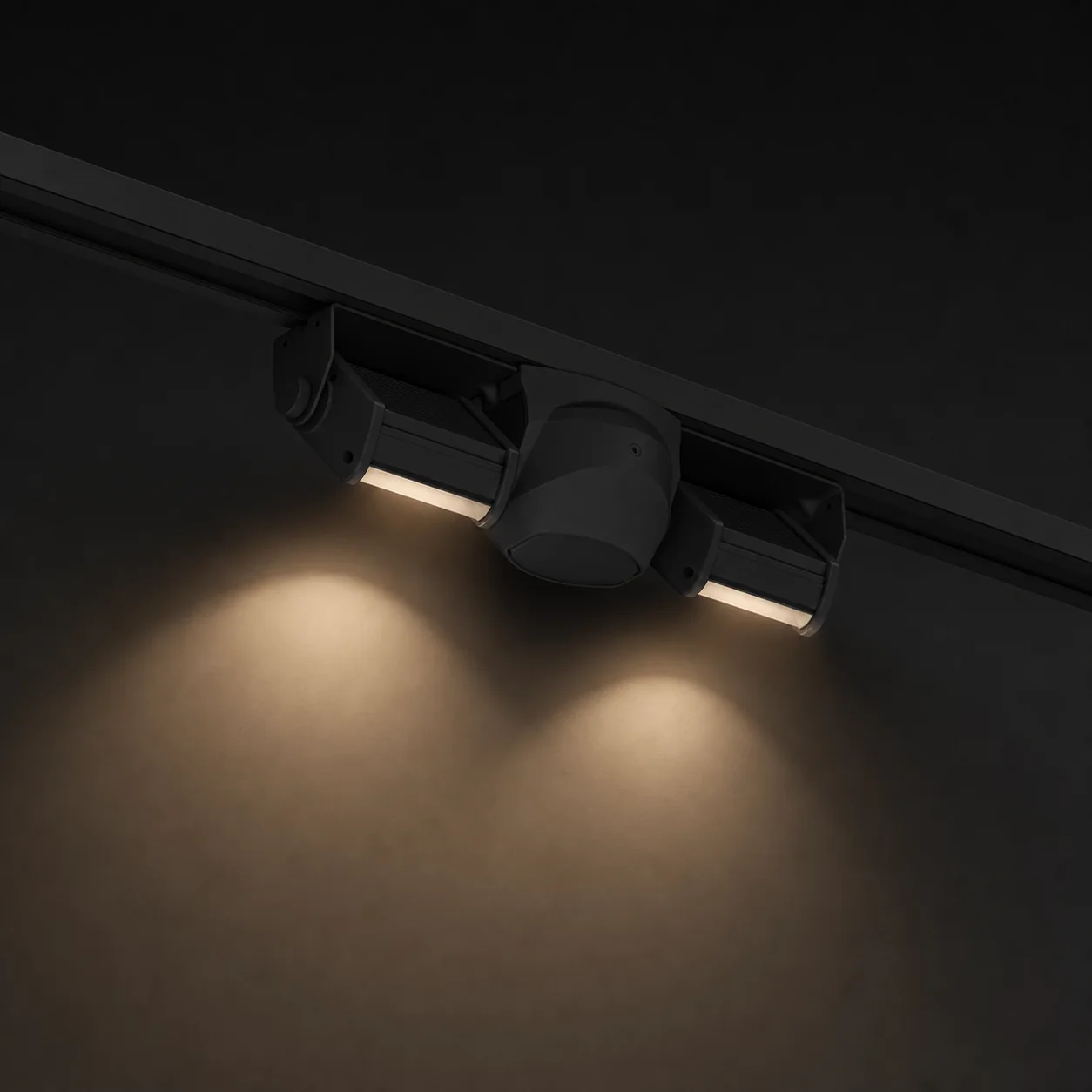 Soft indirect light emerging from a concealed architectural recess